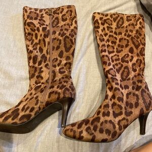 cheetah print heel boots